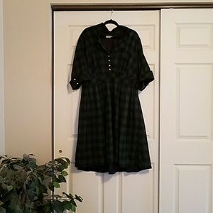 eshakti plaid lined dress plus